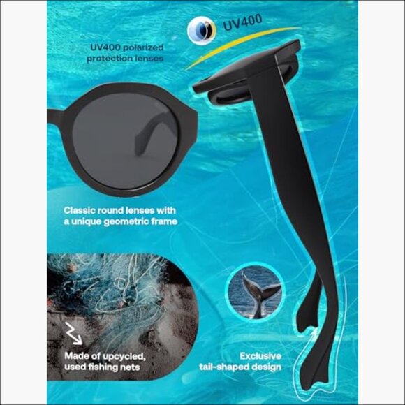 Recycled Fishing Net Frame Sunglasses UV400 Polarized Lenses Eco-Friendly main image 4